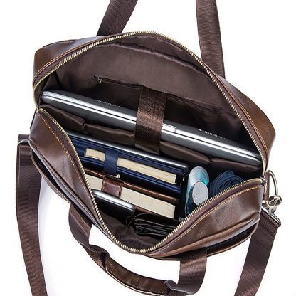 WESTAL Bag men's Genuine Leather briefcase Male man laptop bag natural Leather for men Messenger bags men's briefcases 2019 4