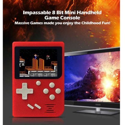 Retro Portable Mini Handheld Game Console 8-Bit 3.0 Inch Color LCD Kids Color Game Player Built-in 400 Games 168 Games 4
