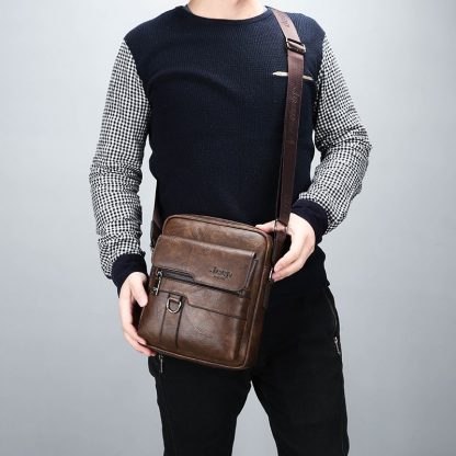 JEEP BULUO Luxury Brand Men Messenger Bags Crossbody Business Casual Handbag Male Spliter Leather Shoulder Bag Large Capacity  4