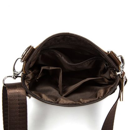 WESTAL Messenger Bag Men's Shoulder Genuine Leather bags Flap Small male man Crossbody bags for men natural Leather bag M701 4