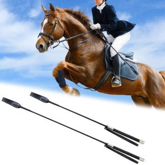 51CM 65CM Leather Horse Whip Equestrian Horseback Racing Riding Whips Handle Flogger Lash Supplies