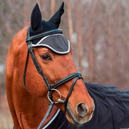 Horse riding breathable mesh horse earmuffs luminous equestrian competition horse equipment flying mask cap ear horse protection