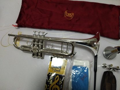 Bach AB-190S Brand Quality Bb Trumpet Brass Tube Silver Plated Professional Musical Instruments With Case Mouthpiece Accessories 1