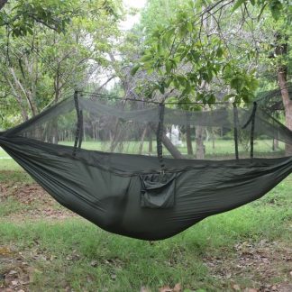 Double Person Travel Outdoor Camping Tent Hanging Hammock Bed & Mosquito Net Green
