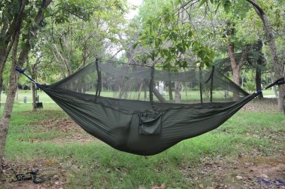 Double Person Travel Outdoor Camping Tent Hanging Hammock Bed & Mosquito Net Green