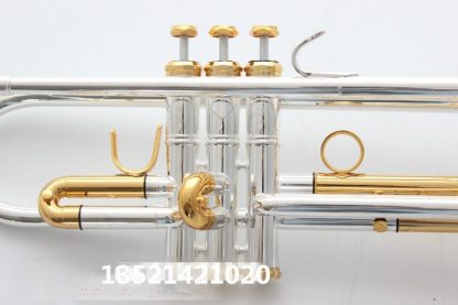 quality Bach Trumpet Original Silver plated GOLD KEY LT180S-72 Flat Bb Professional Trumpet bell Top musical instruments Brass  3