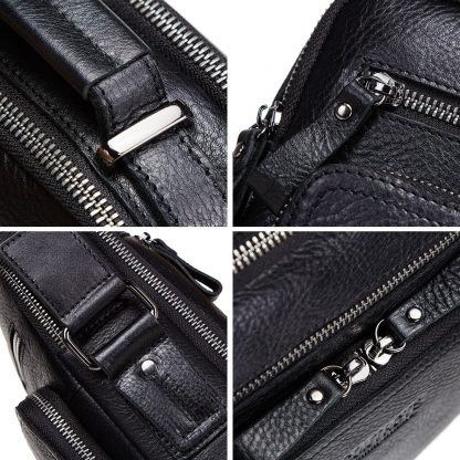CONTACT'S 100% genuine leather men shoulder bag crossbody bags for men high quality bolsas fashion messenger bag for 9.7 5