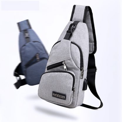 Male Shoulder Bags USB Charging Crossbody Bags Men Anti Theft Chest Bag School Summer Short Trip Messengers Bag 2019 New Arrival 2