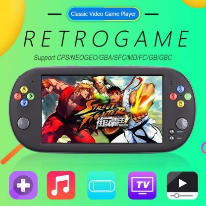 X16 7 Inch Game Console Handheld 200 Games Portable 8GB Retro Classic Video Game Player for Neogeo Arcade Handheld Game Players  1