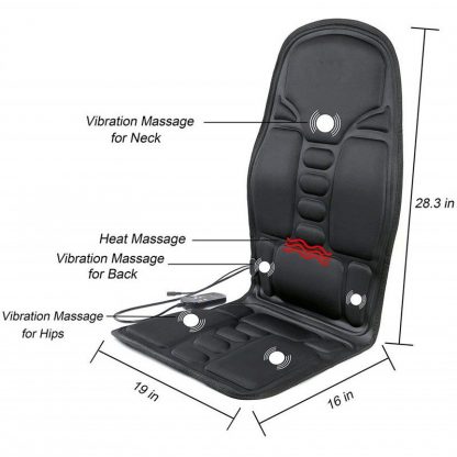 차량용 의자용Full-Body Back Neck Waist infrared Therapy Heated Massage Electric Vibrator Cushion Seat Car Home Office Massage Chair Pad  5