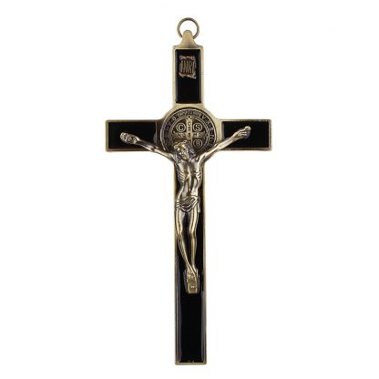 Church Relics Crucifix Jesus Christ On The Stand Cross Wall Crucifix Antique Home Chapel Decoration Wall Crosses Bronze Black