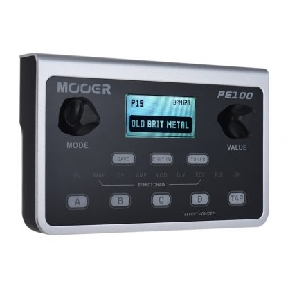 MOOER PE100 Multi-effects Processor Guitar Effect Pedal 39 Effects Guitar Pedal 40 Drum Patterns 10 Metronomes Tap Tempo 4