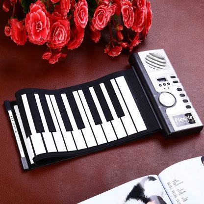 Portable Flexible 61 Keys Silicone MIDI Digital Roll-Up Keyboard Piano Foldable Diatonic Electronic Roll Up Piano 2