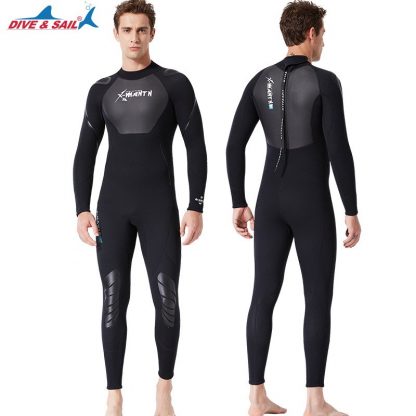 New 3mm Neoprene+Shark Skin Patchwork Wet Suit for Men Women Diving Scuba Snorkeling Surfing Keep Warm Anti-scratch UPF50+ 2
