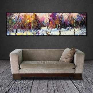 wall picture art landcape art print trees Posters picture wall art Painting decoration for living room no frame canvas painting