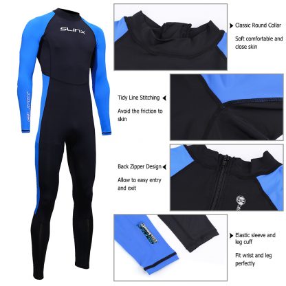 SLINX Unisex Full Body Diving Suit Men Women Scuba Diving Wetsuit Swimming Surfing UV Protection Snorkeling Spearfishing Wetsuit 3