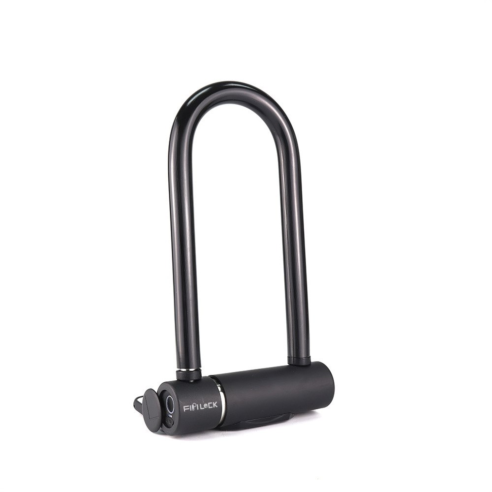 FL-U9 Smart Fingerprint U Lock Combines Traditional Locks Wide-range usages for shop/office glass door bike/bicycle motorcycle 1