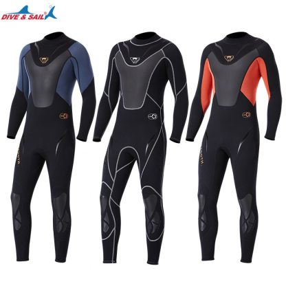 Full-body Men 3mm Neoprene Wetsuit Surfing Swimming Diving Suit Triathlon Wet Suit for Cold Water Scuba Snorkeling Spearfishing