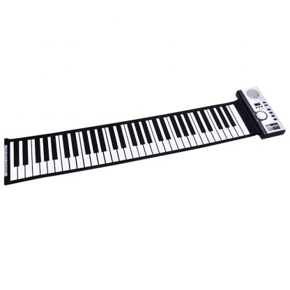 Portable Flexible 61 Keys Silicone MIDI Digital Roll-Up Keyboard Piano Foldable Diatonic Electronic Roll Up Piano 4