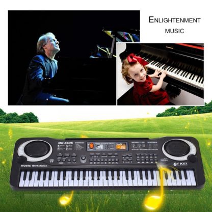 HOT Sale 61 Key Digital Electronic Piano Keyboard With Microphone Musical Instrument Gift For Children EU Plug