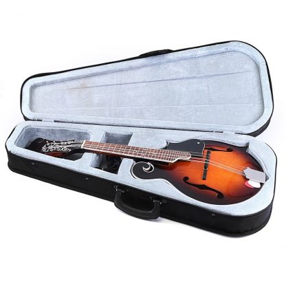 Senrhy 8-String Paulowni Mandolin Sunburst Musical Instrument with Rigid Mandolin Case For Stringed Instrument Lovers Gifts 3