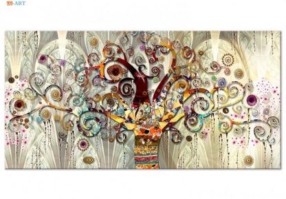 Vintage Poster Tree of Life Print Abstract Canvas Painting Gold Wall Art Pictures for Living Room Tribe Wall Decor 2
