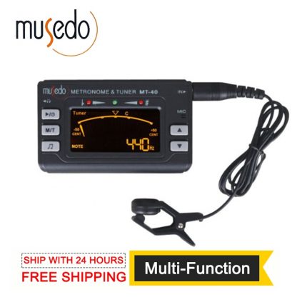 Musedo MT-40 Guitar Tuner Electronic Digital 3 in 1 LCD Guitar/bass/violin/ukulele Tuner Metronome Tone Generator Tuner Clip