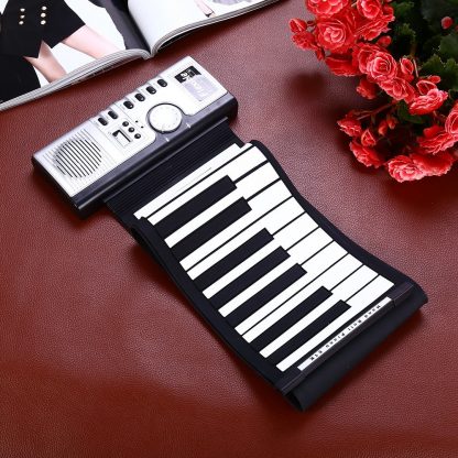 Portable Flexible 61 Keys Silicone MIDI Digital Roll-Up Keyboard Piano Foldable Diatonic Electronic Roll Up Piano 1