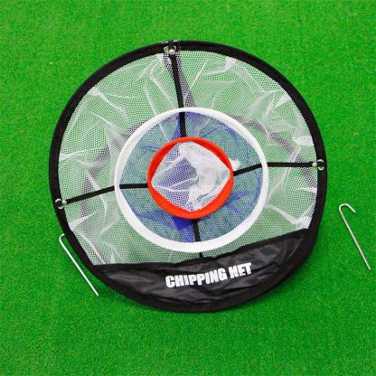 PGM Golf Pop UP Indoor Outdoor Chipping Pitching Cages Mats Practice Easy Net Golf Training Aids Metal + Net  5