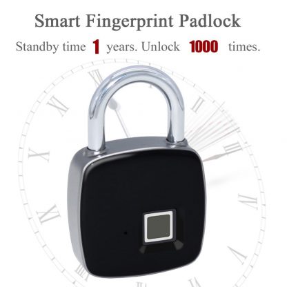 지문인식자물쇠ZWN Z1 USB Rechargeable Smart Keyless Fingerprint Lock IP65 Waterproof Anti-Theft Security Padlock Door Luggage Case Lock 3