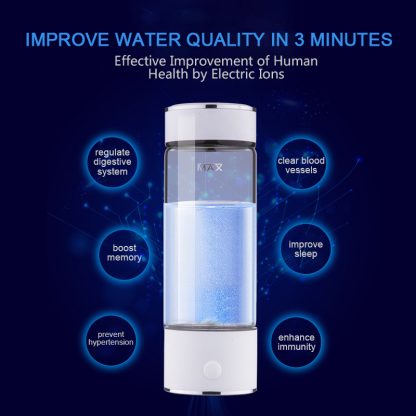 SPE/PEM Technology Hydrogen Water Generator 420ml Cup Body Alkaline Water Ionizer Bottle Hydrogen Rich Water Maker 3