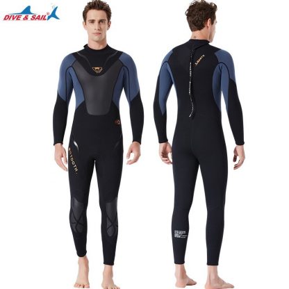 Full-body Men 3mm Neoprene Wetsuit Surfing Swimming Diving Suit Triathlon Wet Suit for Cold Water Scuba Snorkeling Spearfishing 2