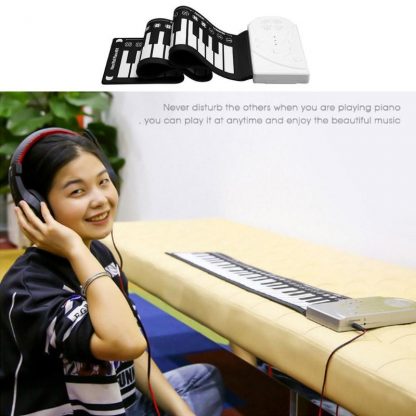 Portable Flexible Digital Keyboard Piano 49 Keys Flexible Silicone Electronic Roll Up Piano Children Toys Built-in Speaker 3