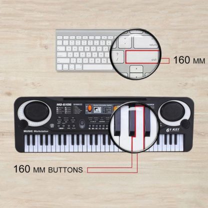 HOT Sale 61 Key Digital Electronic Piano Keyboard With Microphone Musical Instrument Gift For Children EU Plug  1