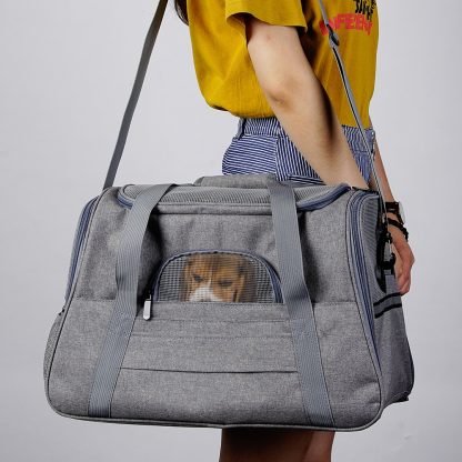 Dog Carrier Portable Pet Backpack Messenger Cat Carrier Outgoing Small Dog Travel Bag Soft Side Breathable Pet Carrier For Cat 5