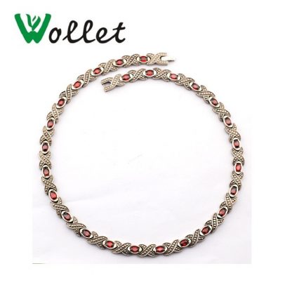 Wollet Jewelry Health Care Healing Energy Pure Titanium Magnetic Necklace for Women Infrared Germanium Gold Silver Color  5