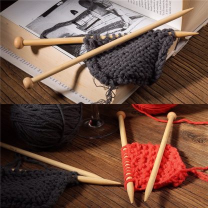 Looen Big Capacity 36pcs Straight Knitting Needles 12pcs Lace Crochet Hooks Set Scissors Rulers Sewing Accessories Set With Bag 1