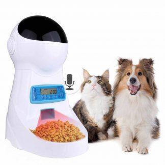 강아지 고양이 애완동물 자동 밥주는 기계 사료 자동급식기Practical Automatic Pet Feeder, Dogs Cats Food Dispenser With Voice Record Remind, Timer Programmable, Portion Control, Distri