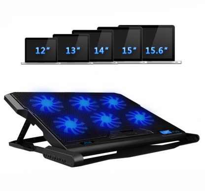 New Laptop cooler 2 USB Ports and Six cooling Fan laptop cooling pad Notebook Stand for 12-15.6 inch for Laptop 4