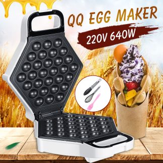 가정용 디저트 와플 제조기640W 220V Non Stick Electric Bubble QQ Egg Maker Oven Waffle Baker Machine Gifts