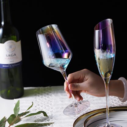 와인 샴페인잔Colorful Wine Glass Set Creative Champagne Flutes Crystalline Wedding Glasses Party Gift Exqusite Life Home Decoration Wine Cup 5