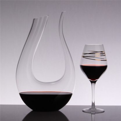 와인 디캔터YKPUII 1500ML Big Decanter Handmade Crystal Red Wine Brandy Champagne Glasses Decanter Bottle Jug Pourer Aerator For Family Bar 2