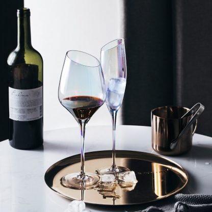 와인 샴페인잔Colorful Wine Glass Set Creative Champagne Flutes Crystalline Wedding Glasses Party Gift Exqusite Life Home Decoration Wine Cup 2