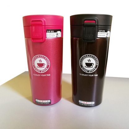 휴대용 텀플러Hot Fashion 380ml Stainless Steel Coffee Mugs Insulated Water Bottle Tumbler Thermos Cup Vacuum Flask Premium Travel Coffee Mug 5