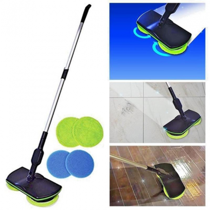 가정용 회전식 바닥청소 물걸레 청소기New Magic Easy Microfiber Electric Broom 360 Rotating Mop Spin Spray Foot Switch Mop Floor Cleaning Mop Easy Bucket Dust Broom 5