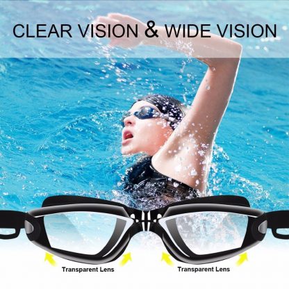 수영모 수경 세트 Swimming Goggles Women Men Swim Goggles Waterproof  Suit HD Anti-Fog 100% UV Adjustable Prescription Glasses For Pools 3