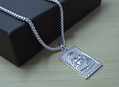 불교 목걸이 Chinese style Buddha pendant necklace fashion brand solid 925 silver necklace for men personality woman sterling silver jewelry 3