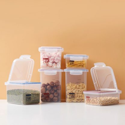 3 Pieces Food Storage Containers Airtight Jars Value Set Kitchen Storage Container Plastic Food Keeper 850ml 1500ml 2300ml H1184 1