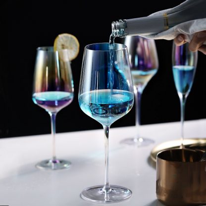 와인 샴페인잔Colorful Wine Glass Set Creative Champagne Flutes Crystalline Wedding Glasses Party Gift Exqusite Life Home Decoration Wine Cup 3