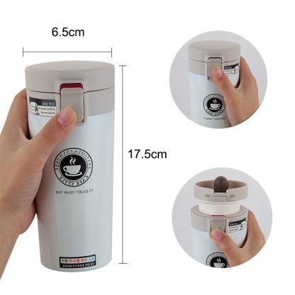 휴대용 텀플러Hot Fashion 380ml Stainless Steel Coffee Mugs Insulated Water Bottle Tumbler Thermos Cup Vacuum Flask Premium Travel Coffee Mug 1